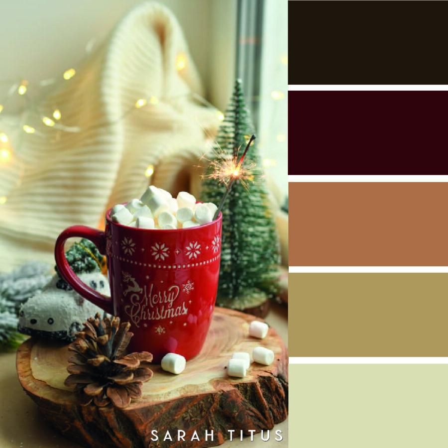 Looking for some color scheme inspiration with a festive twist? These 25 Christmas color palettes are perfect for color combination ideas this Holiday season!