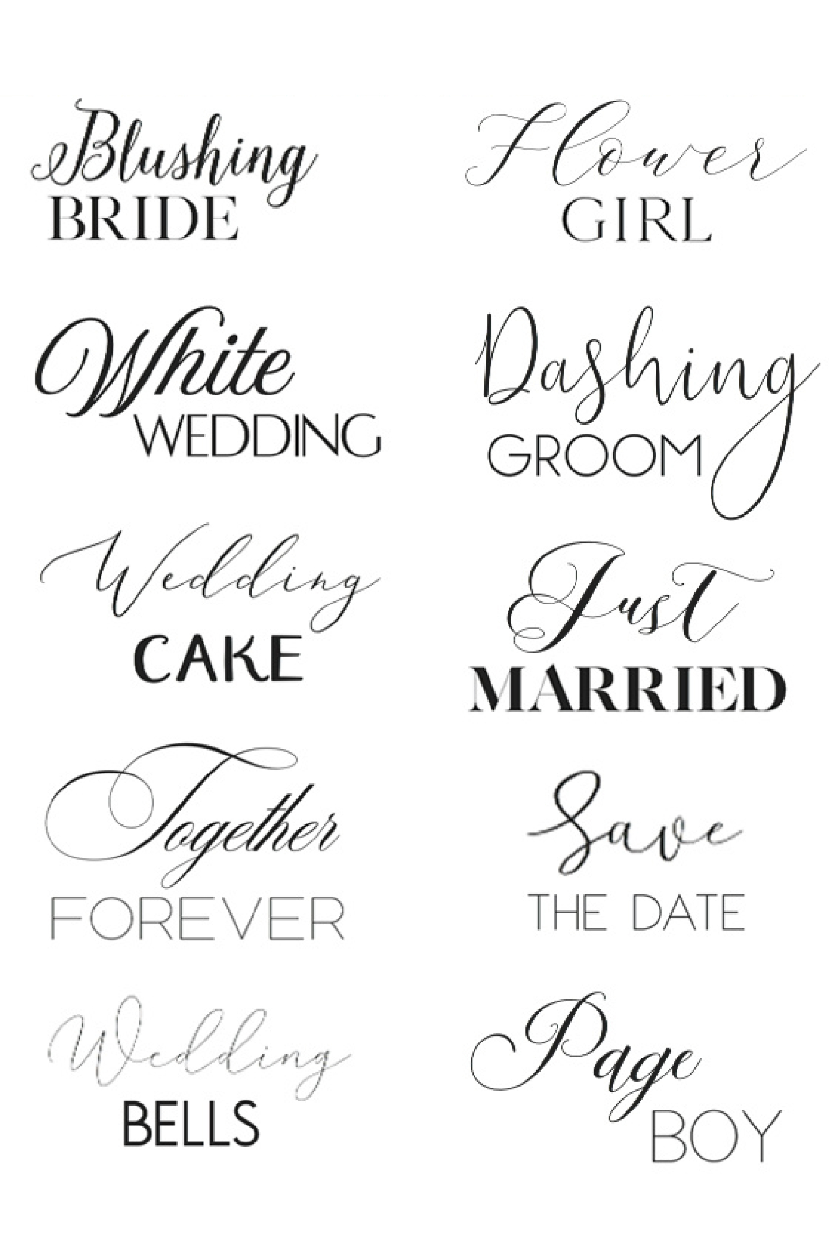 Best Font Combination Ideas For Wedding Printables Sarah Titus