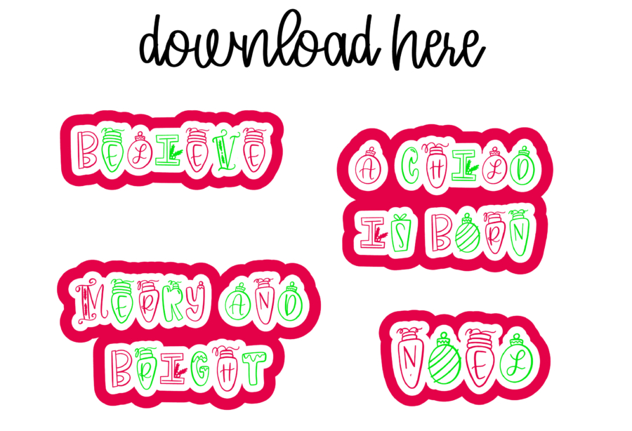 Printable Free Christmas Holiday Planner Stickers For You