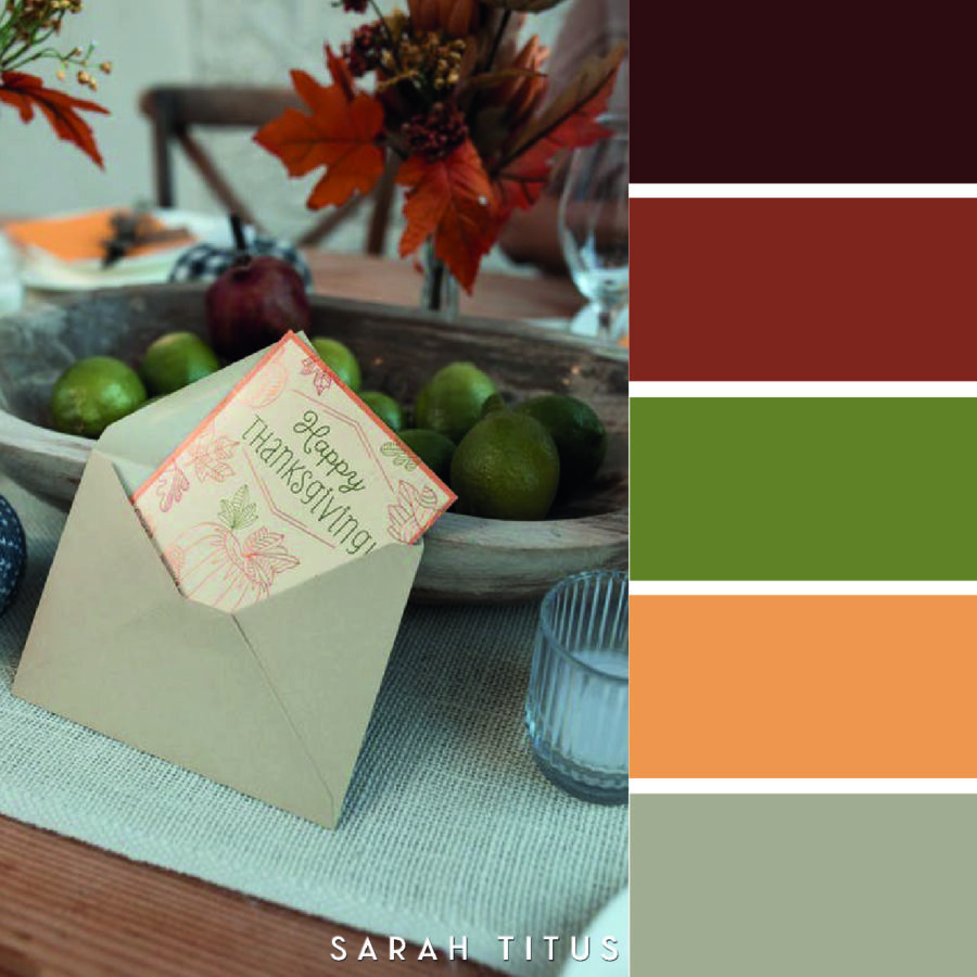 Looking for some Thanksgiving color scheme inspiration? These 25 Thanksgiving color palettes with hex codes are perfect for color combination ideas this Holiday season!