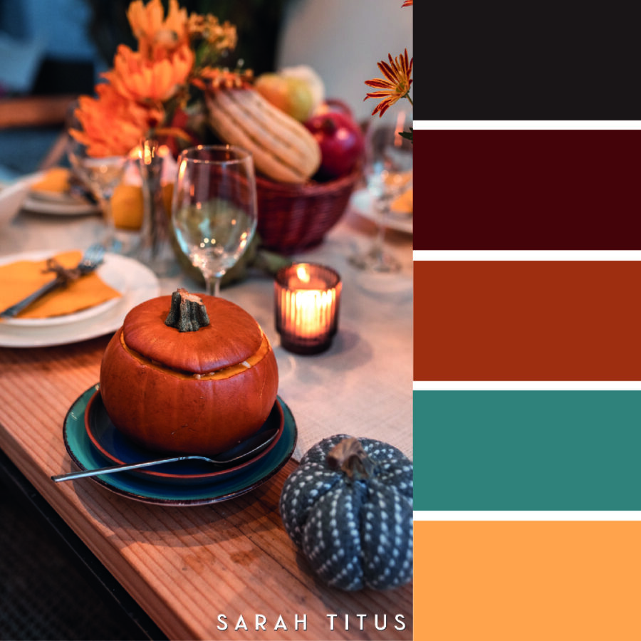 Looking for some Thanksgiving color scheme inspiration? These 25 Thanksgiving color palettes with hex codes are perfect for color combination ideas this Holiday season!