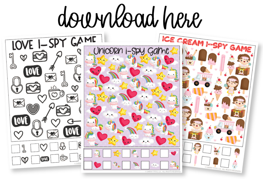 10 Super Cute I-Spy Printable Sheets for Free