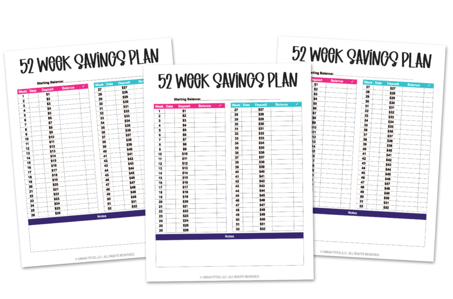 Budgeting Money Binder - 52 Week Savings Plan