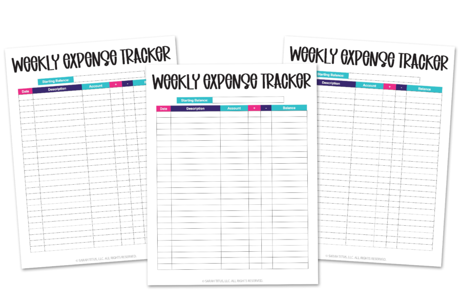 Budgeting Money Binder - Weekly Expense Tracker