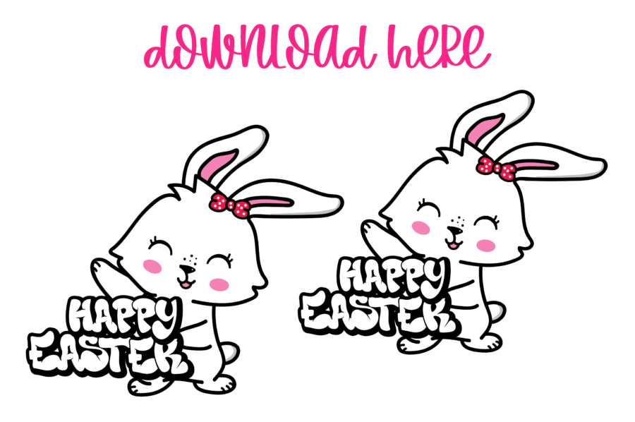 Free Happy Easter Bunny SVGs - Sarah Titus