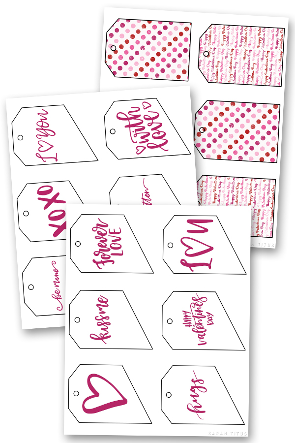Free Printable Valentine Gift Tags