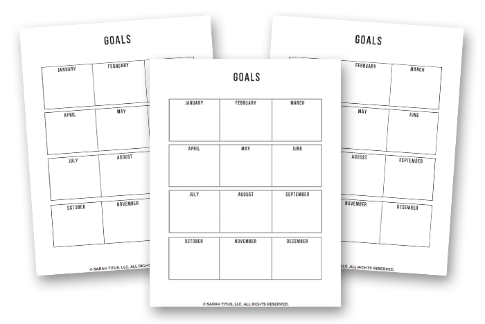 Marketing Planner - Goals
