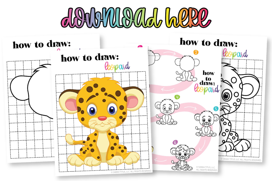 Cute How to Draw a Leopard for Kids - Free Printable