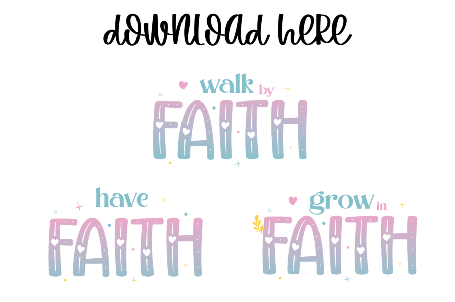 Cutest Pastel Faith Quotes SVG Files + PNGs
