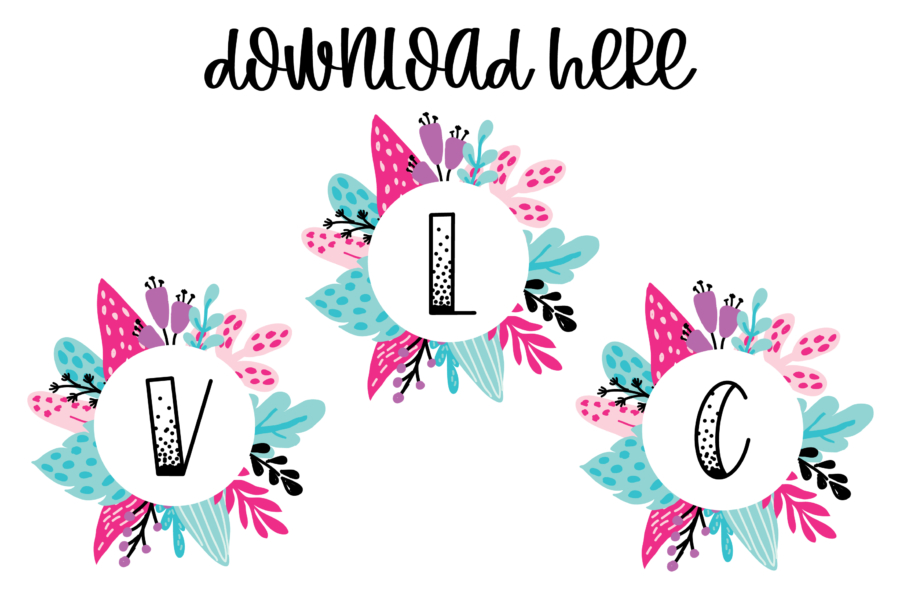 Free SVGs for Cricut - Pastel Flower Monograms