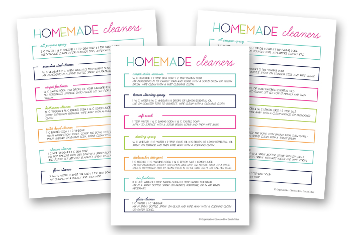 Homemade Cleaning Recipes Binder - Homemade Cleaners