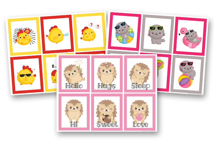 Memory Cards Game Binder - Animals