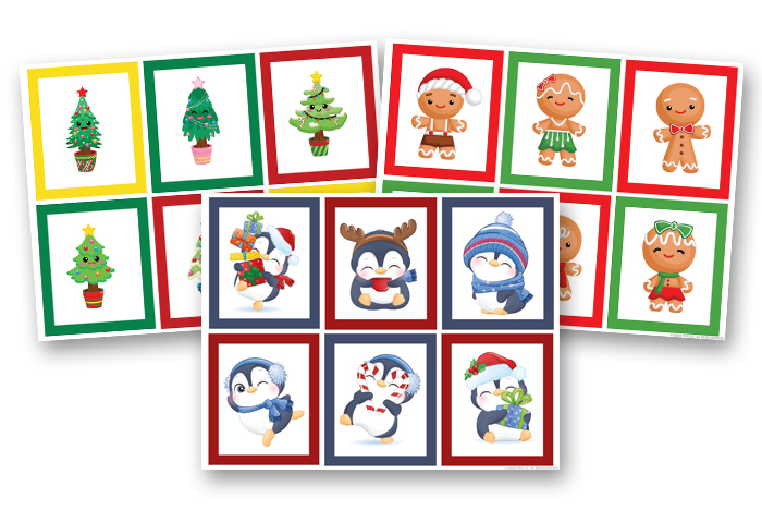 Memory Cards Game Binder - Christmas
