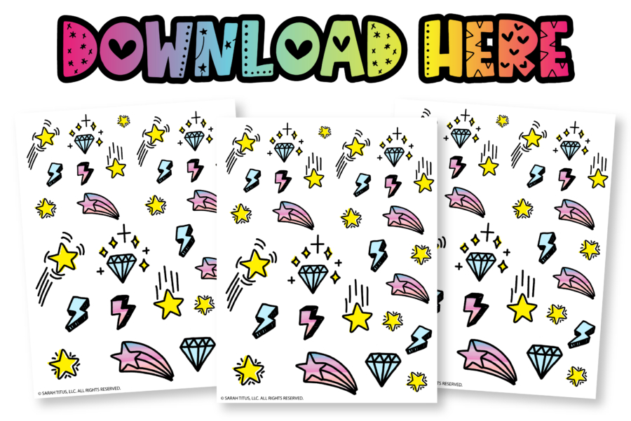 Stars And Diamonds Printable Planner Stickers Free To Download