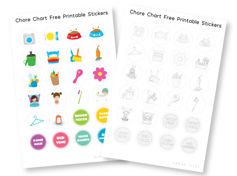Chore Chart Free Printable Stickers-01