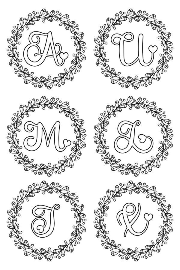 Colorable Leaf Wreath Monograms-01