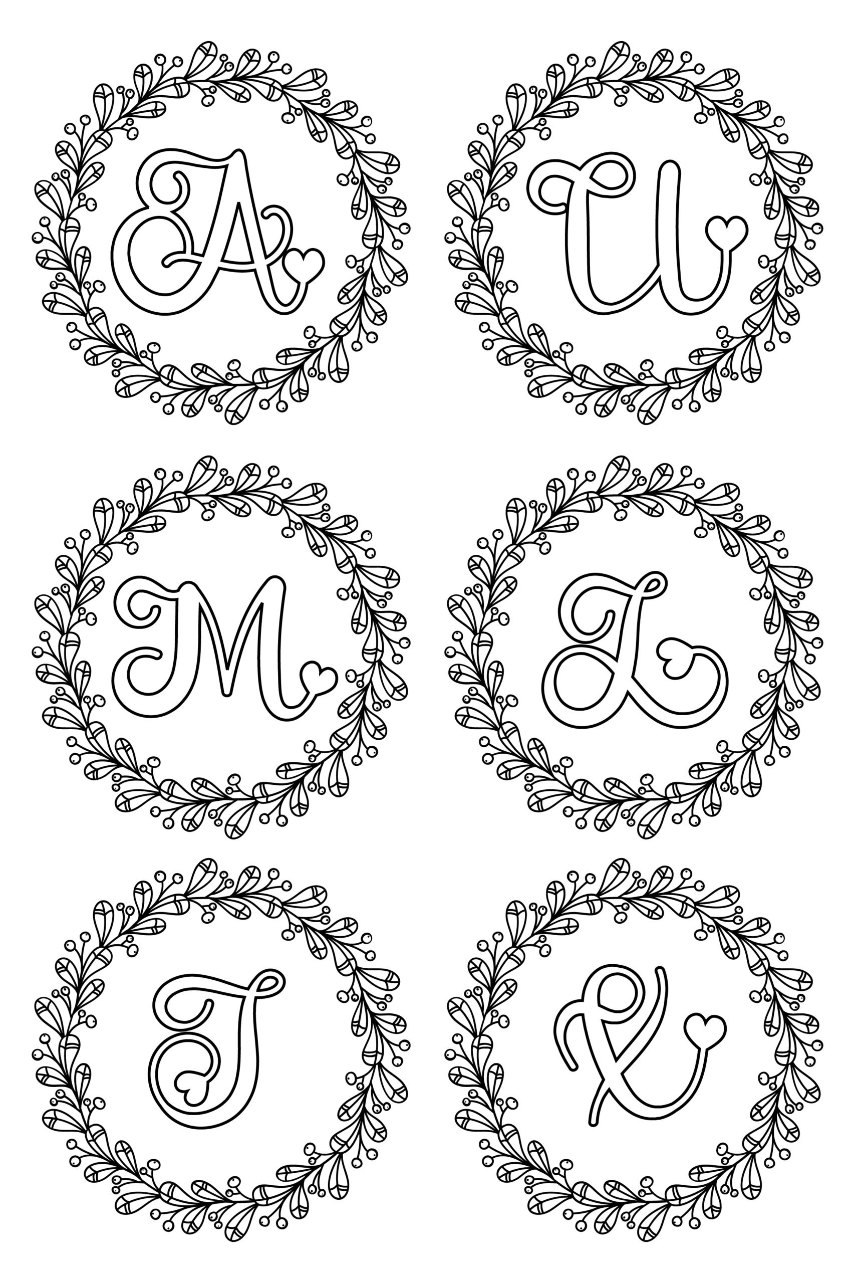 Colorable Leaf Wreath Monograms-01