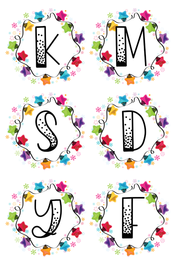 Free Christmas SVG Monograms With Cute Christmas Lights