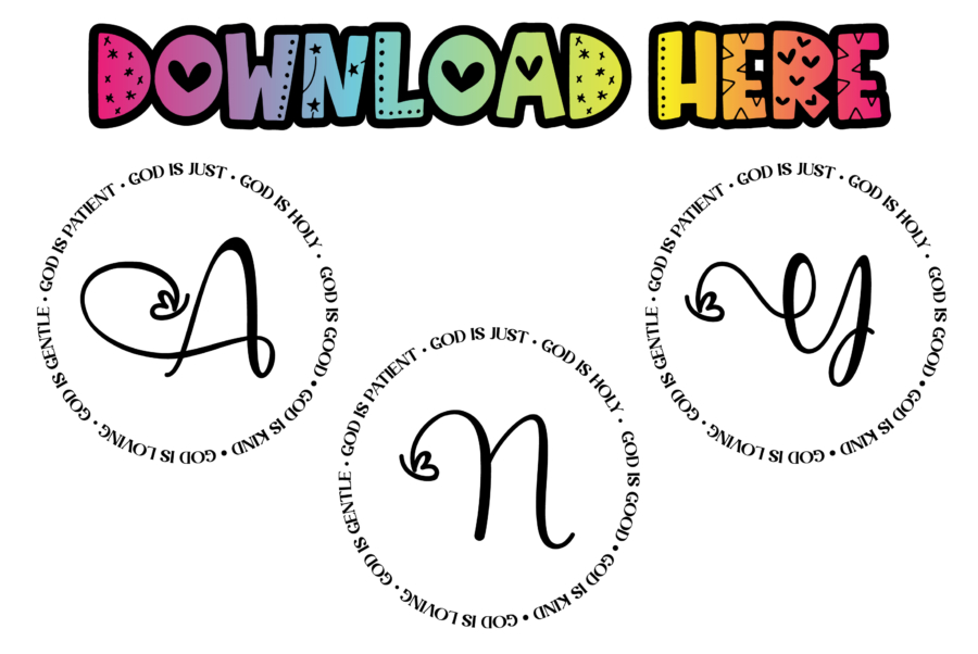 God is Good Circle Monograms SVG Files
