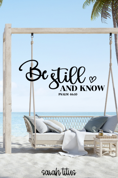 Be Still and Know Pin