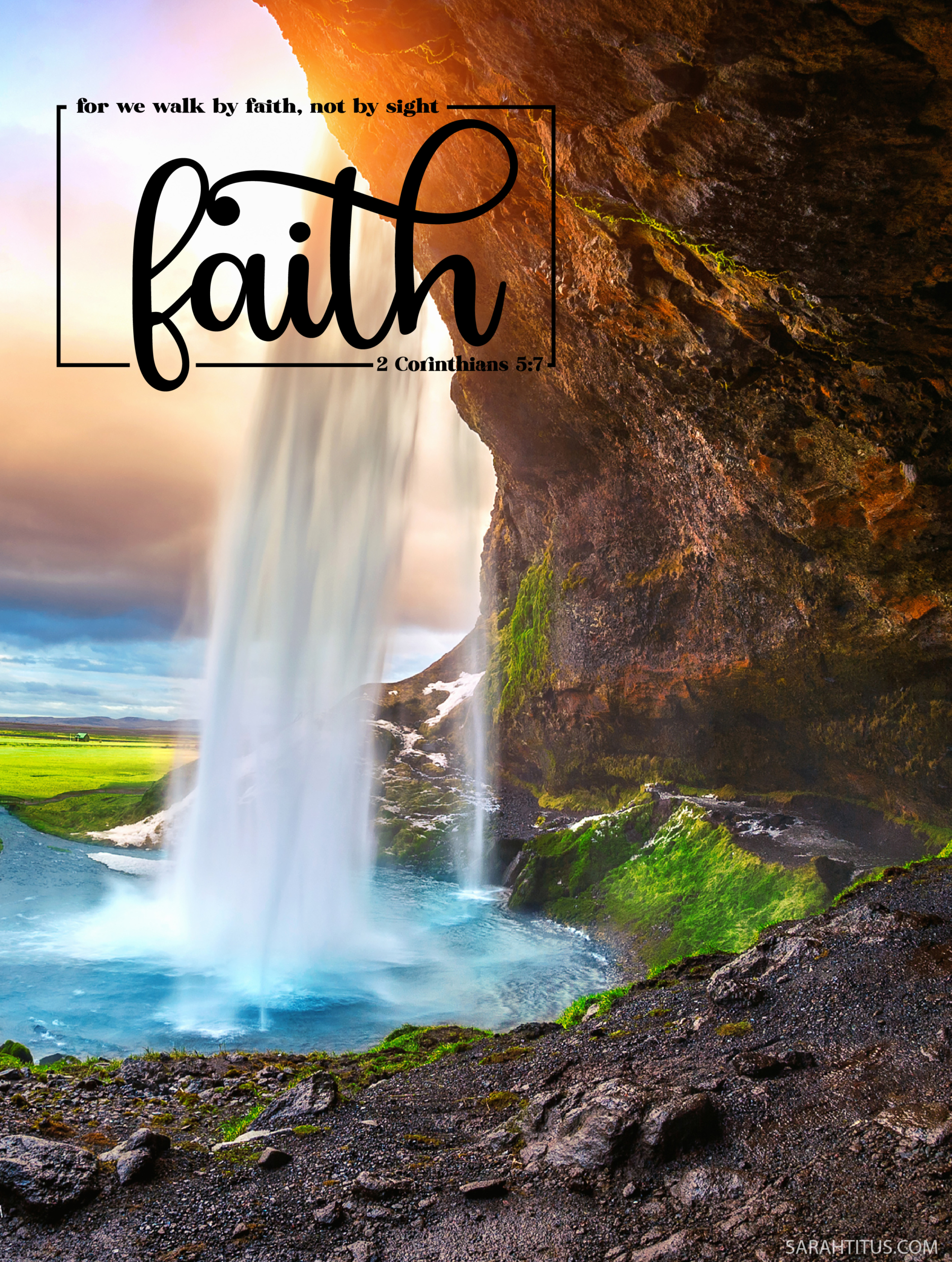 Faith Scripture Wallpaper 2 Corinthians 5:7 - Sarah Titus