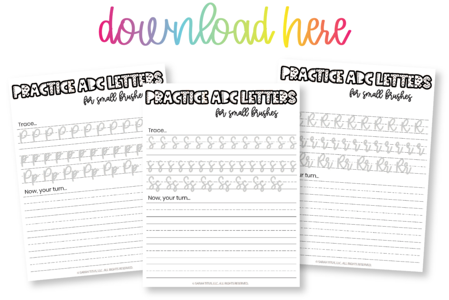 Free Alphabet Hand Lettering Practice Printables For Small Brush Pens