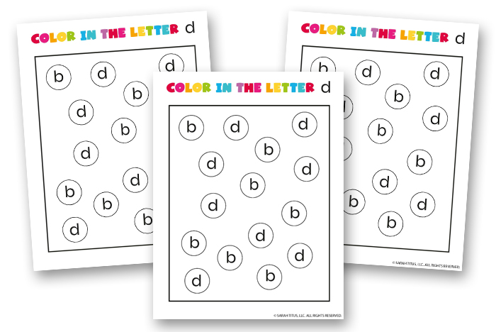 Kids Educational Activities Binder - Color in the Letter d
