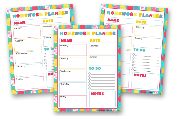Kids Educational Activities Binder - Homework Planner
