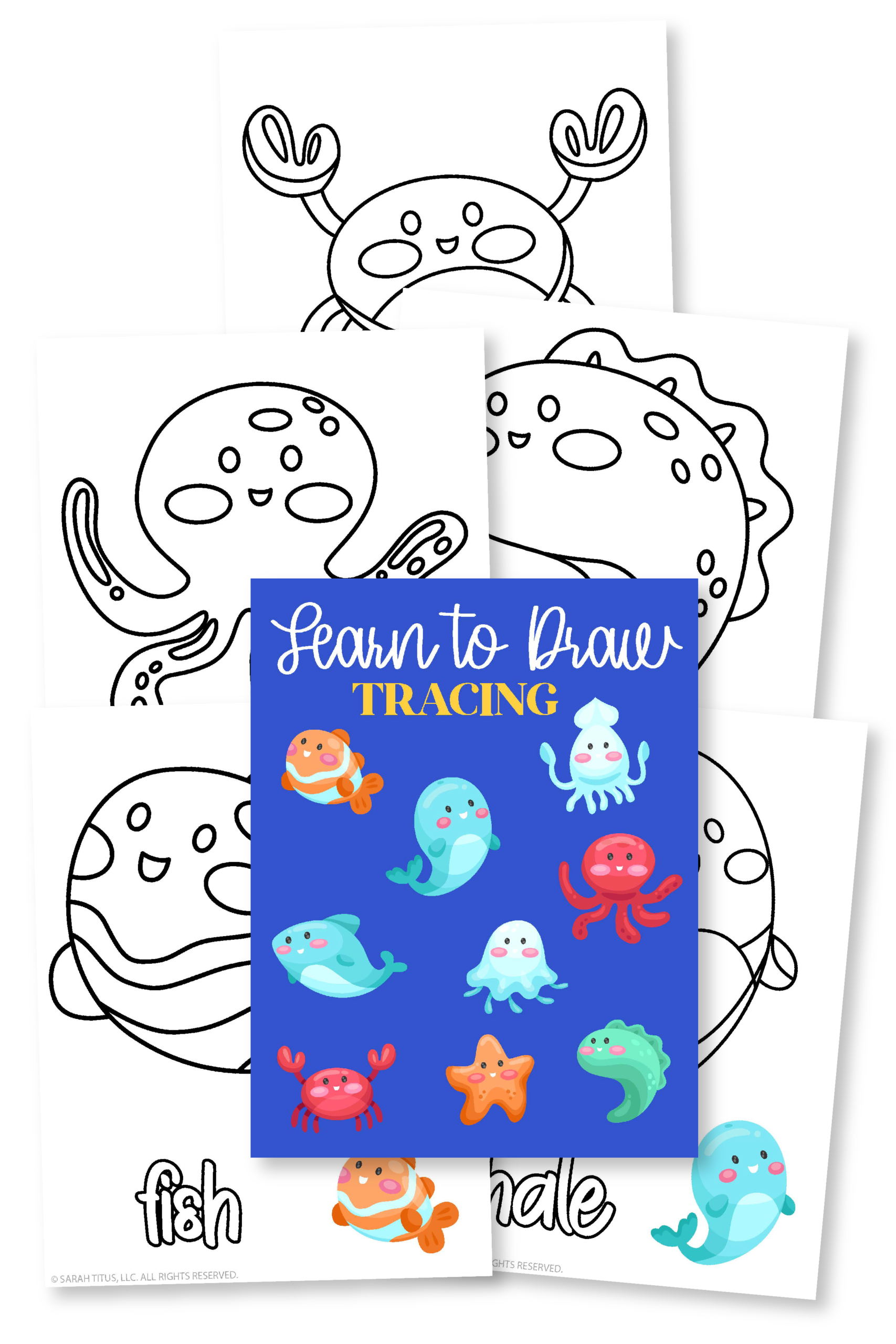 Tracing: Learn to Draw Sea Animals - Sarah Titus