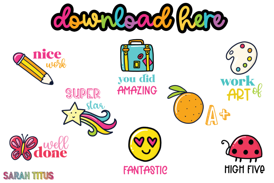 40 Super Cute Digital Teacher Stickers