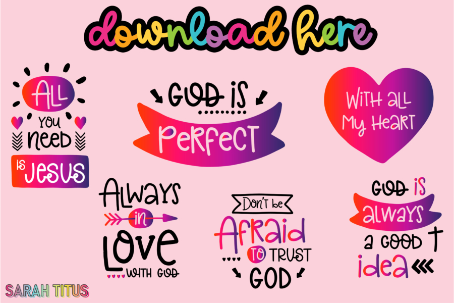 Bible Verse Digital Stickers - Sarah Titus