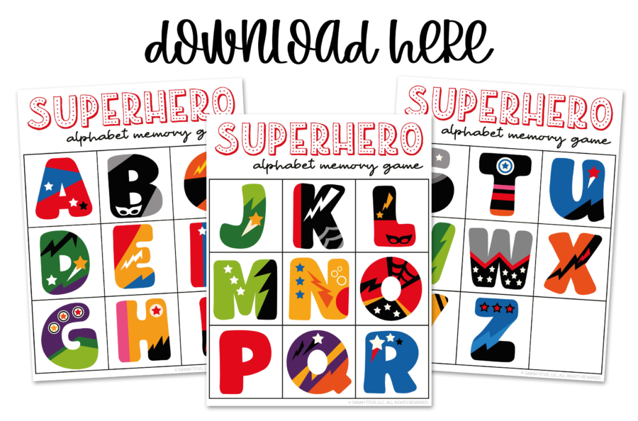 Color God is My Superhero Memory Game Alphabet Printables For Kids To Play