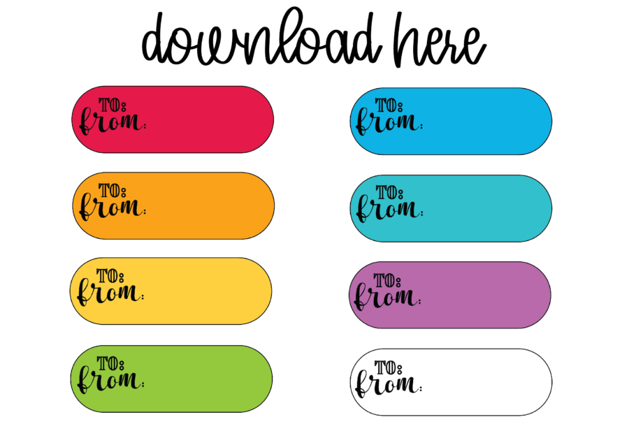 Colorful Gift Tag SVG Files + PNGs to Download