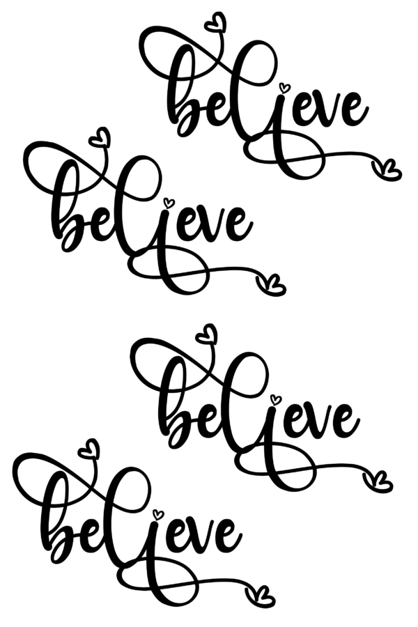 Free SVG Heart Hand Lettered- Believe-01