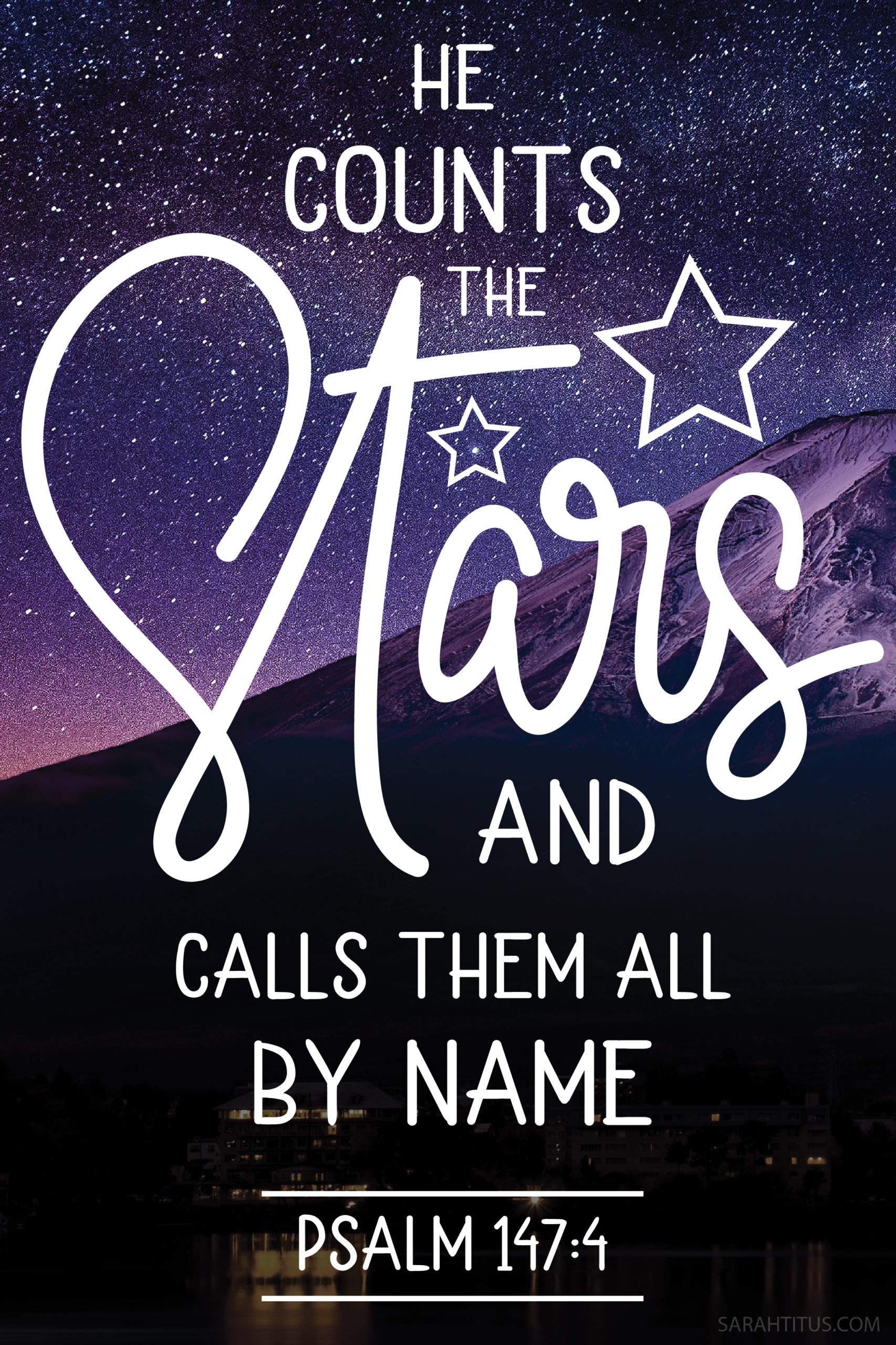 He Counts the Stars Christian Wallpapers - Sarah Titus