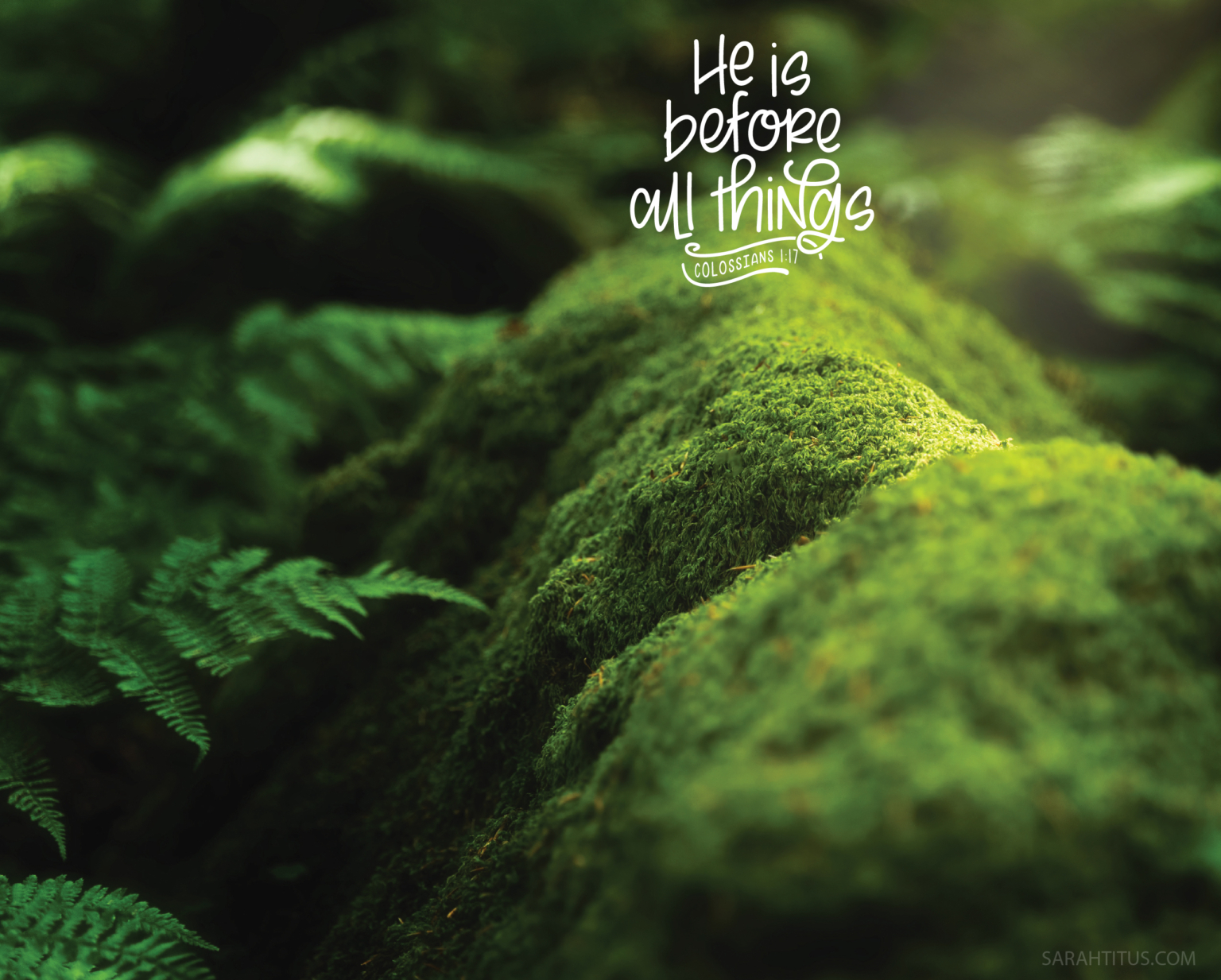 He is Before All Things Wallpaper - Sarah Titus