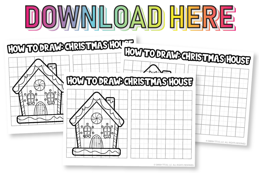 How to Draw a Christmas House
