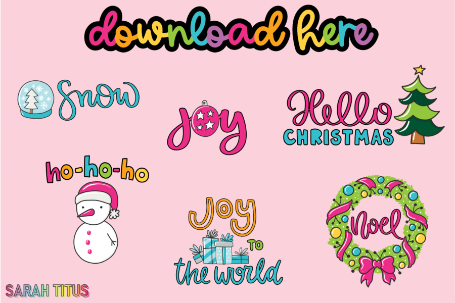 Modern Christmas Digital Stickers