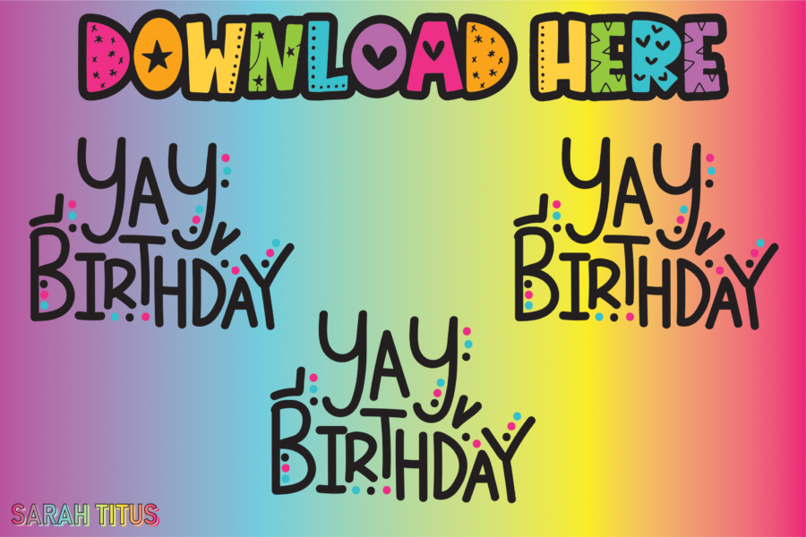 Yay Birthday Digital Sticker