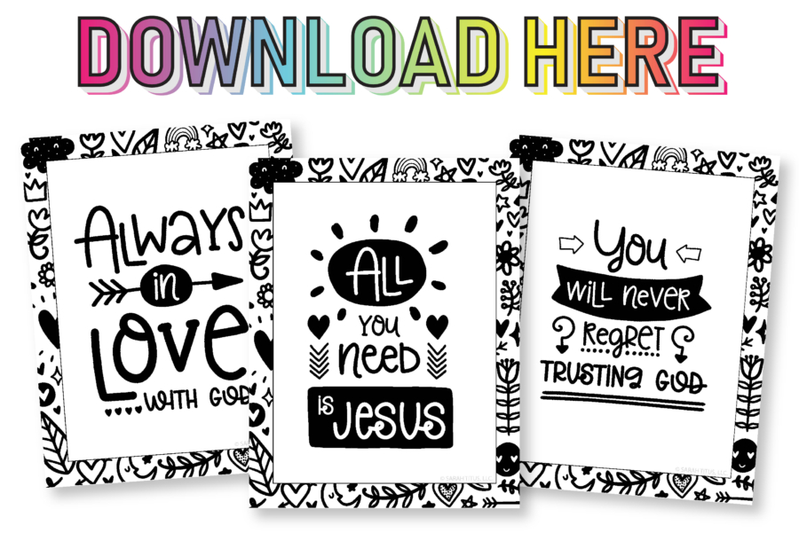 All You Need is Jesus Christian Coloring Sheets Printables
