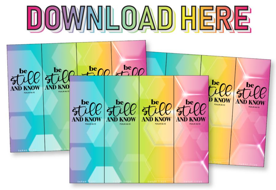 Be Still and Know Verse Bookmarks Printable