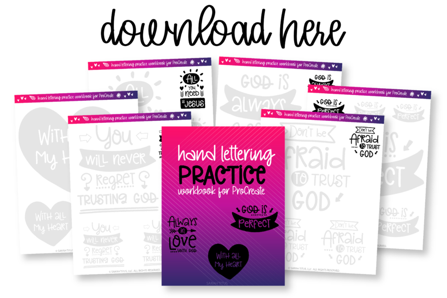 Hand Lettering Practice Workbook for ProCreate