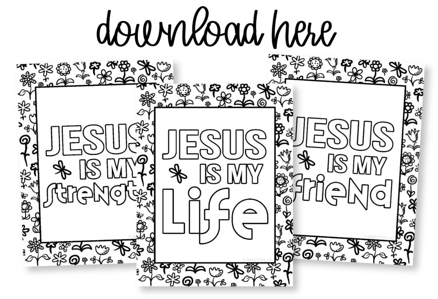Jesus is My Strength Coloring Sheets