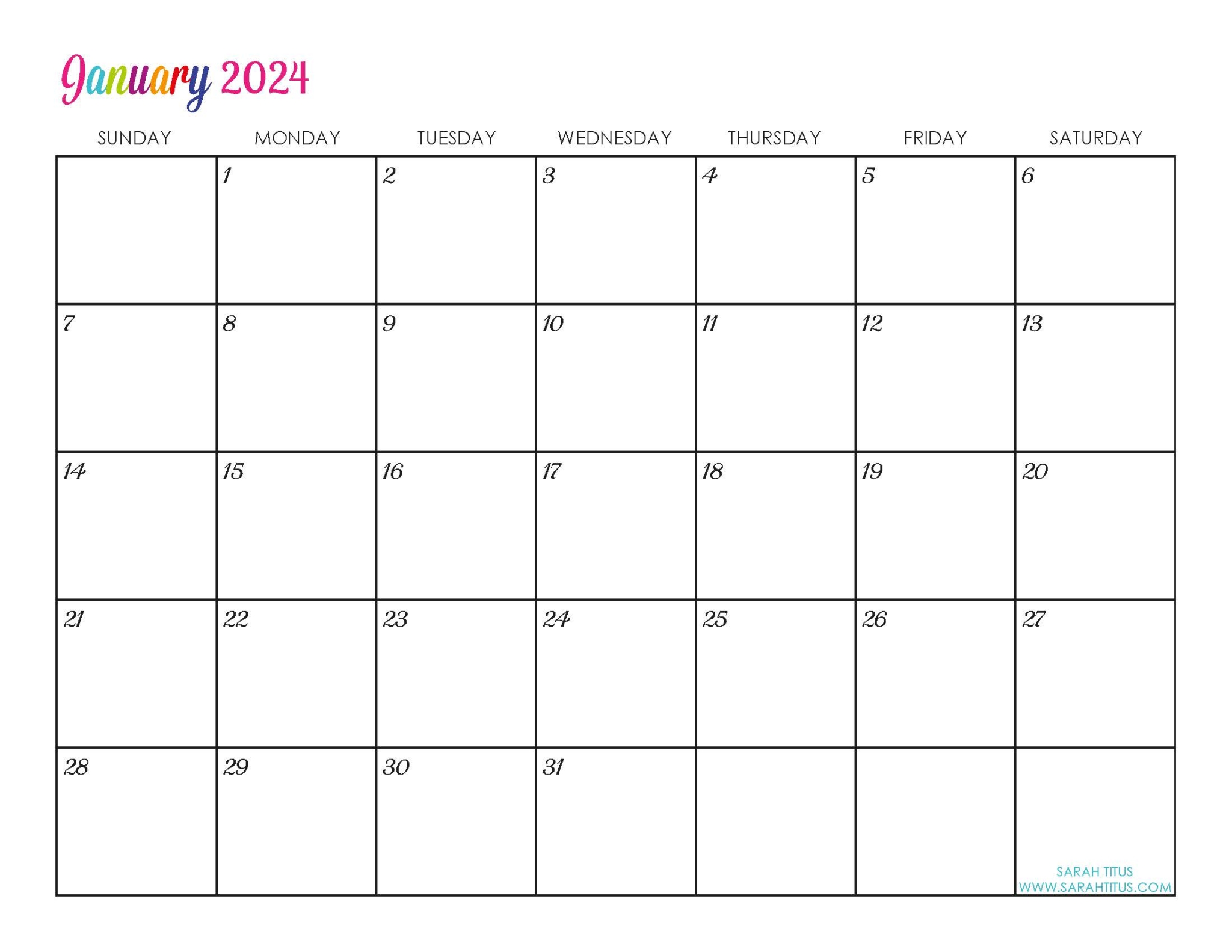 Customized Editable 2024 Free Printable Calendars My Blog