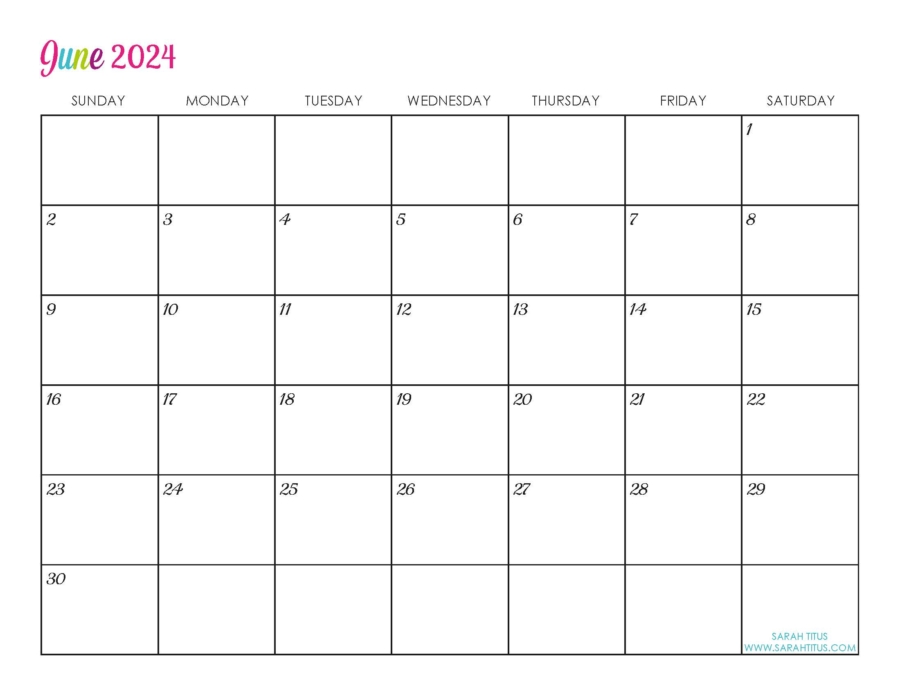 Customized Editable 2024 Free Printable Calendars