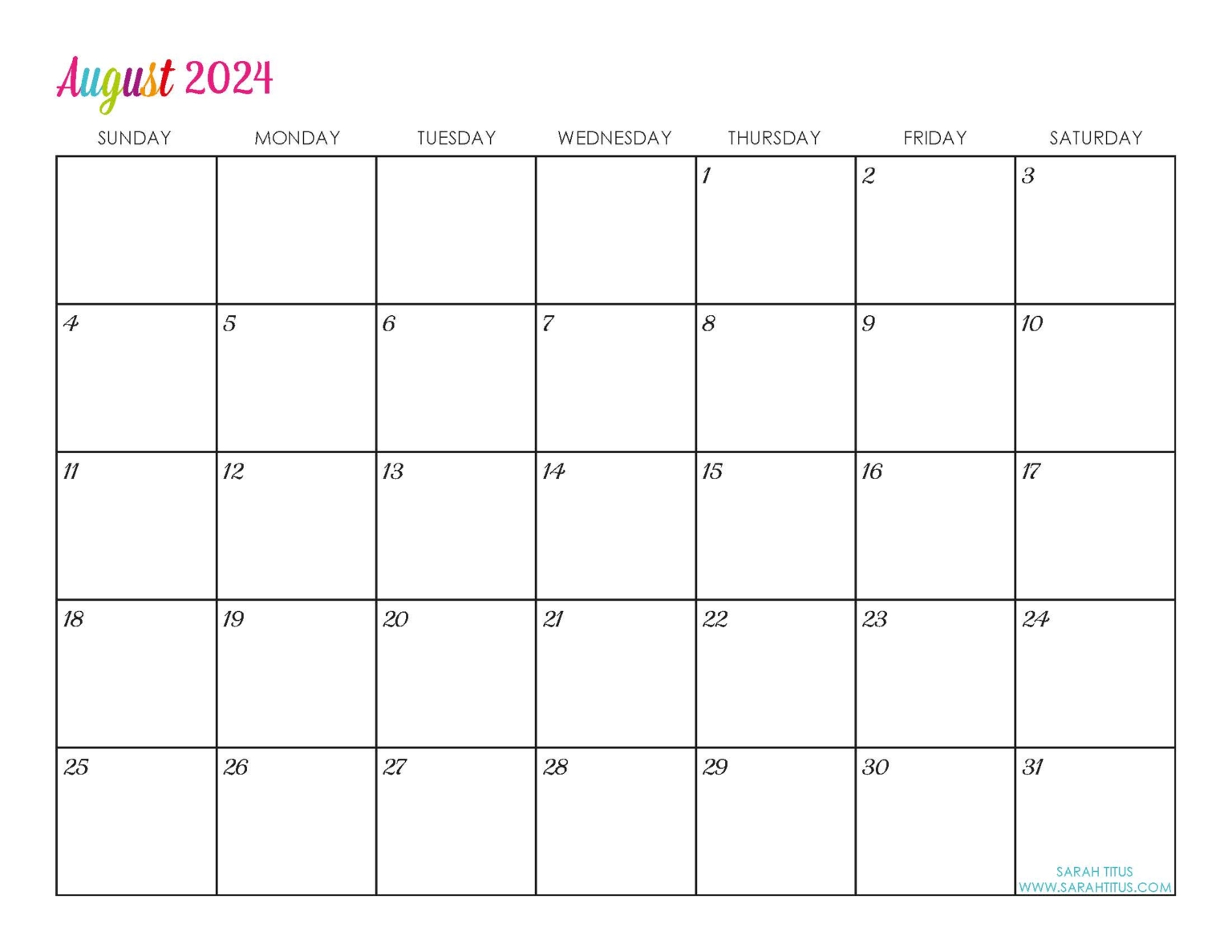 Customized Editable 2025 Free Printable Calendars