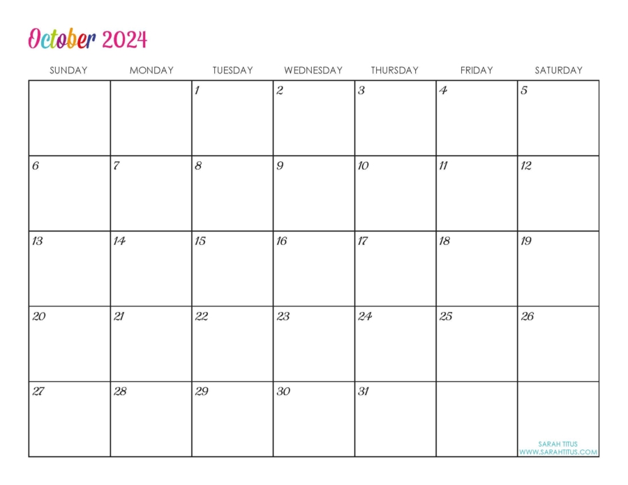 Custom Editable 2024 Free Printable Calendars