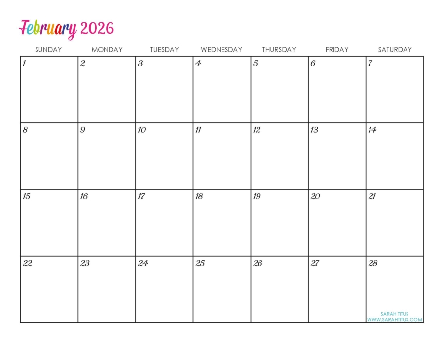 Custom Editable 2026 Free Printable Calendars  LaptrinhX / News
