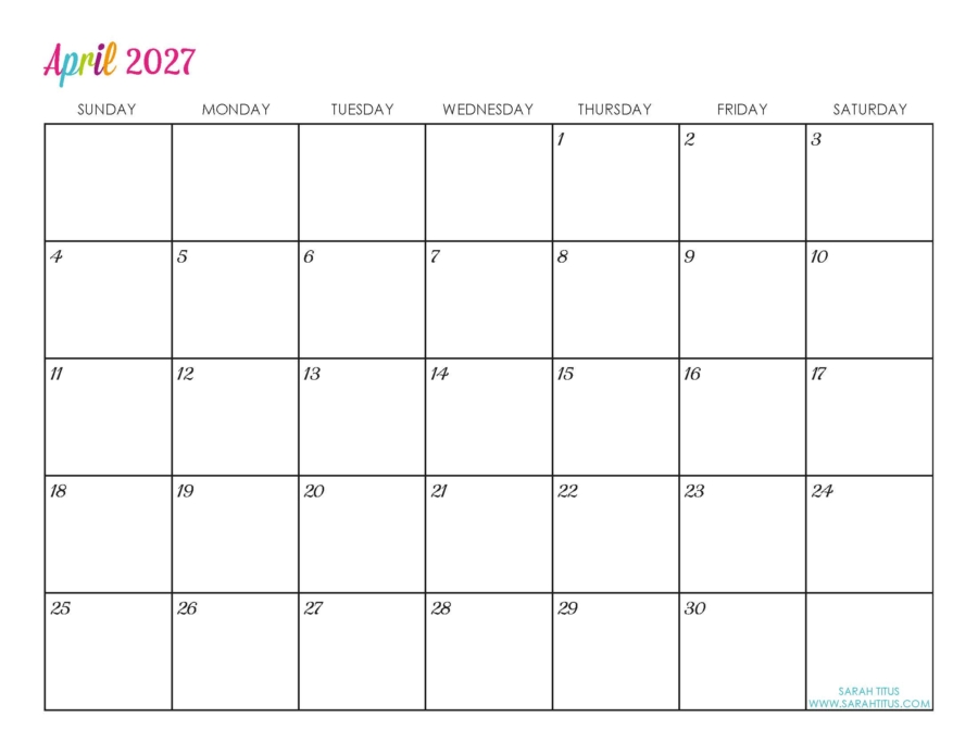 2027 Calendars