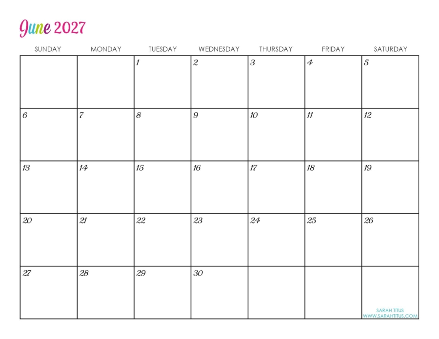 2027 Calendars